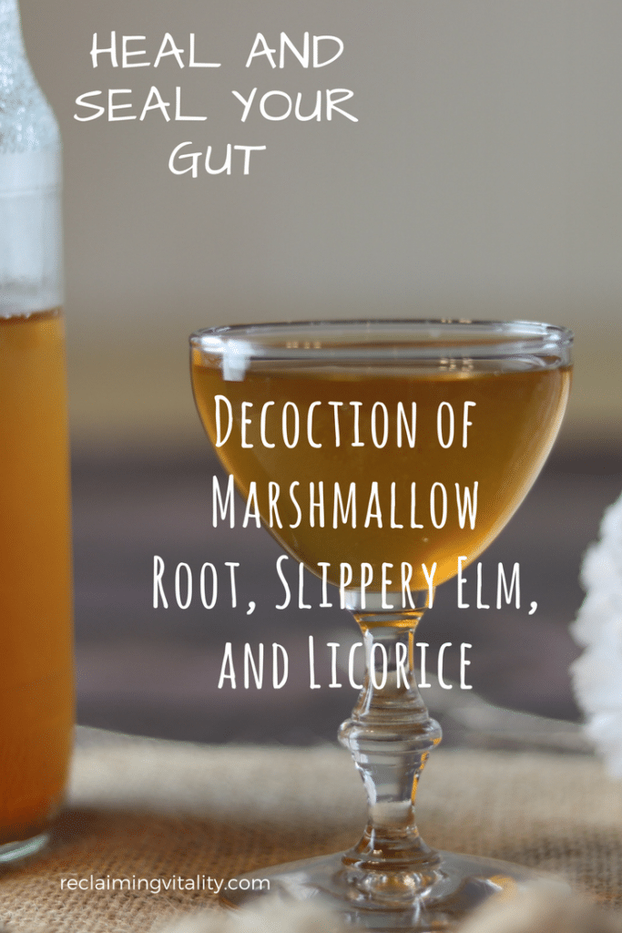Decoction of Slippery Elm Bark and Marshmallow Root