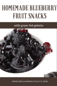 Homemade Blueberry Fruit Snacks with grass-fed gelatin